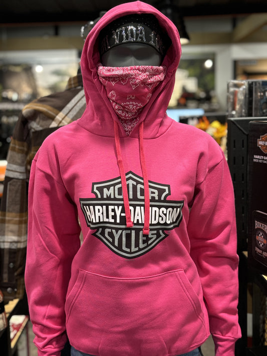 Pink Band Pull Over Hoodie