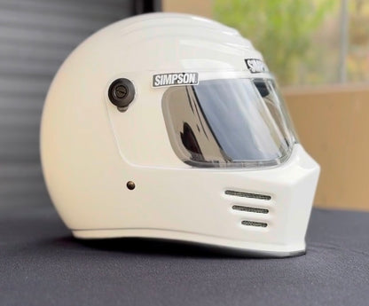 Outlaw White Full Face Helmet